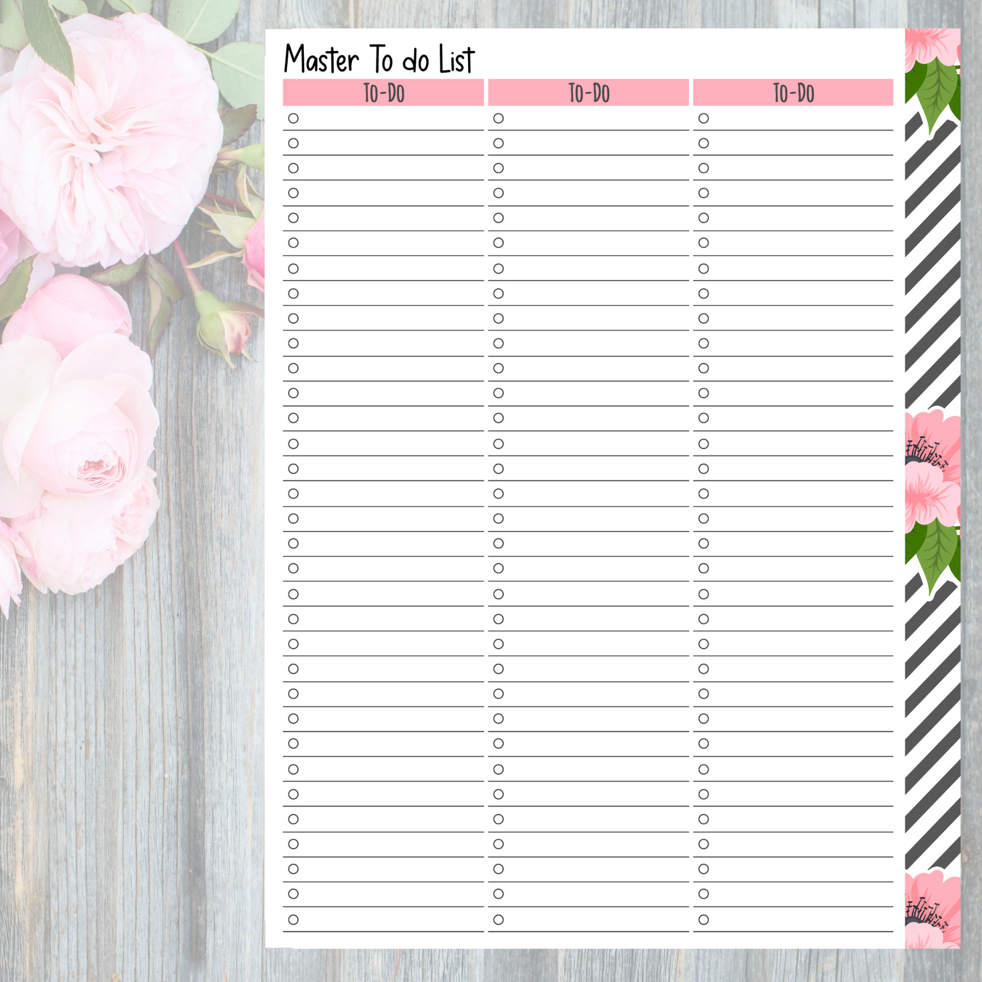 Master To-do List To-do List Printable Minimal to Do List - Etsy