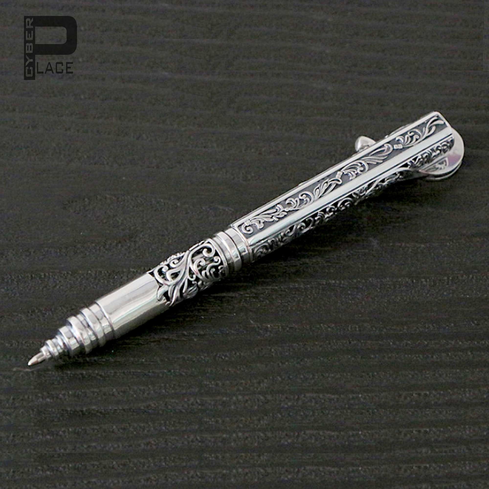 S925 silver vintage Thai silver pen, men's gift, study calligraphy gift,  writing, auspicious silver pen business signature pen