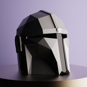 MANDALORIANER 3D-HELM & Modellvorlage, Star Wars Bobba Fett Helm American Space Western Television Series im PDF-SVG-Format Cricut