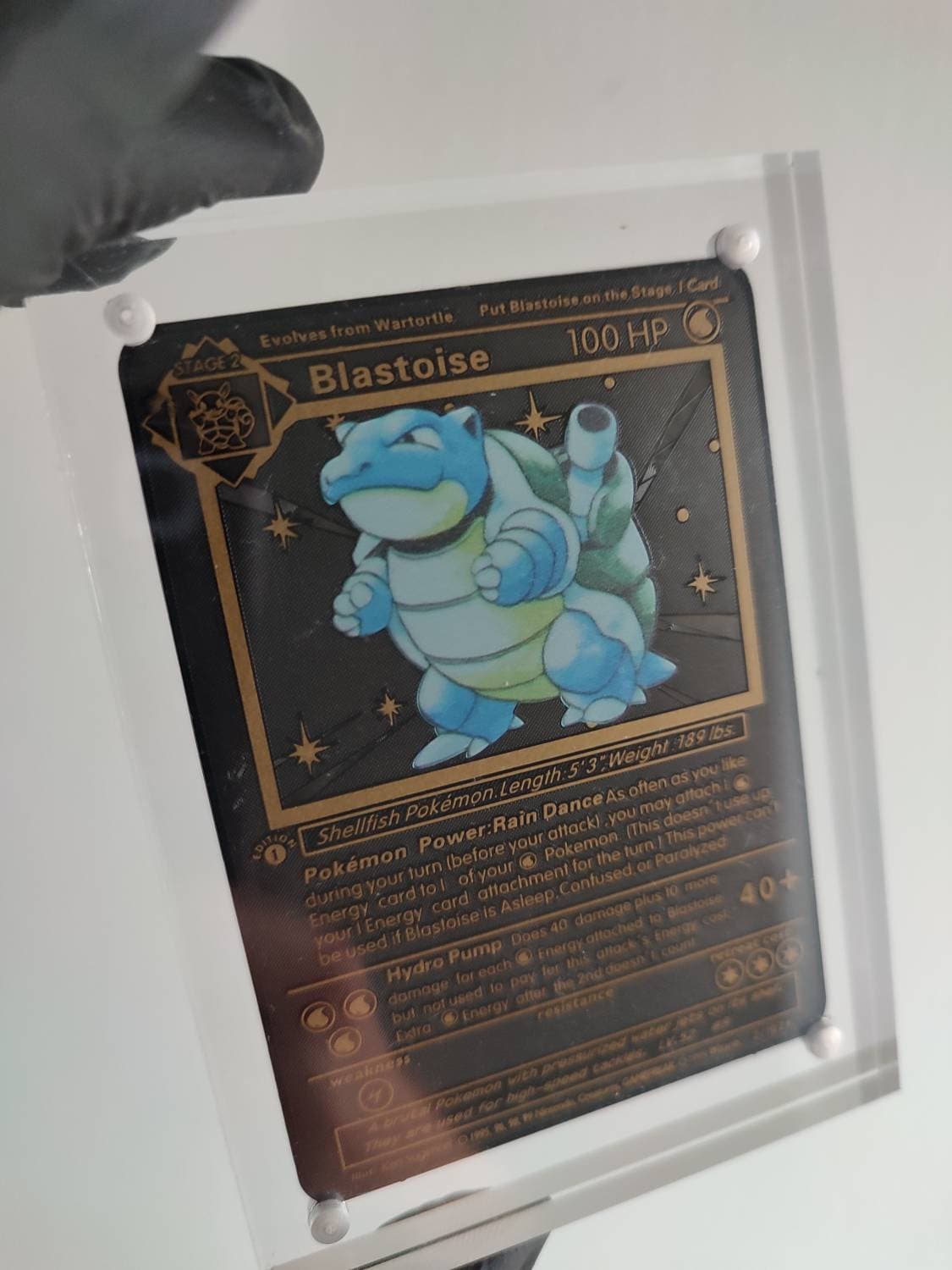 Articuno Silver Shiny Pokémon Card in A Magnetic Freestanding 