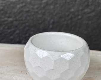 Mini white concrete bowl