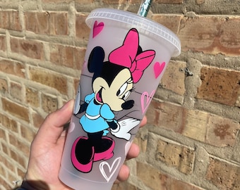 Disney-inspirerad personlig Starbucks Venti återanvändbar kall kopp Minnie Mouse-design