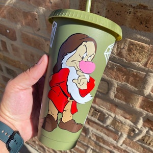 Grumpy Dwarf Custom Personalized Reusable Cold Cup, Mug Tumbler Water Bottle | Disney Grumpy | Snow white Cup |