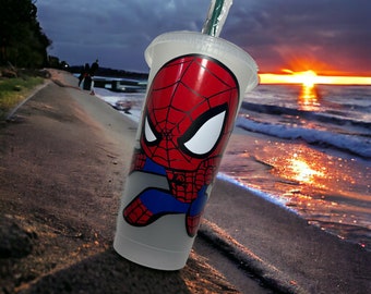 Bicchiere Starbucks Venti personalizzato Spiderman: bicchiere riutilizzabile per bambini