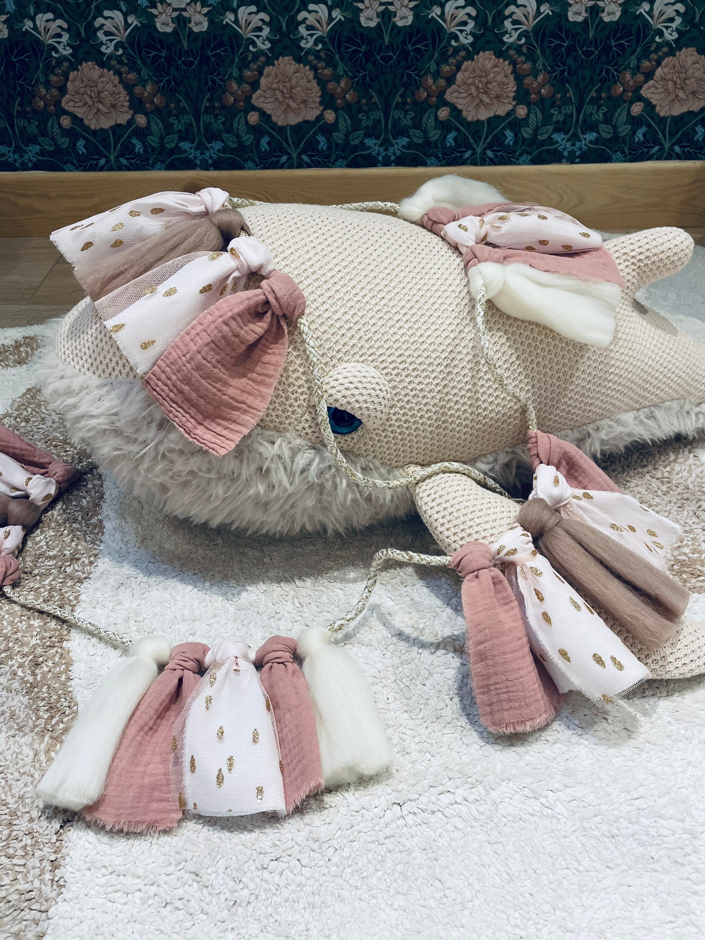 Garance | Guirlande Pompons Coton et Laine Bohème Romantique Guirlande Bohème Romantique.