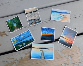 Michigan Nature Stickers | Painting Prints | Glossy Stickers | Nature Painting | Sticker Prints