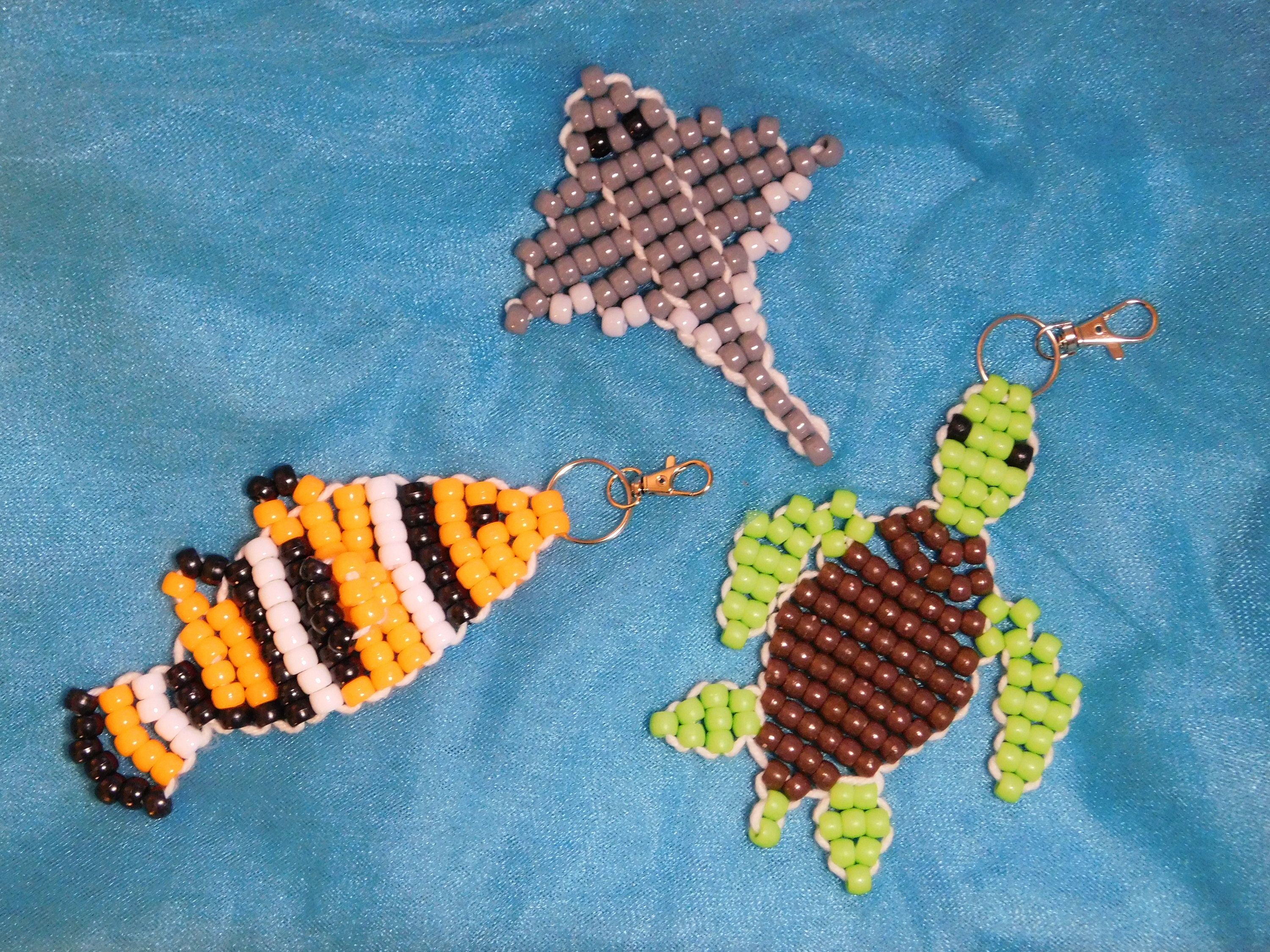 Beaded Animal Keychain Ocean Animals Pony Bead Animals 90s Beaded Animal Keychain Ocean Animals Pony Bead Animals 90s