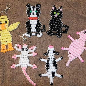 Beaded Keychain Animal | Farm Animals | Beaded Keychain | Keychain Gift | 90s Nostalgia