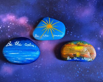 Hand Painted KAYAK ROCK - Etsy