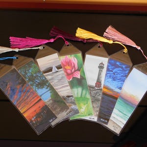 Watercolor Acrylic Printed Bookmarks | Landscape Bookmarks | Seascape Bookmarks | Nature Bookmarks | Bookmark Gift
