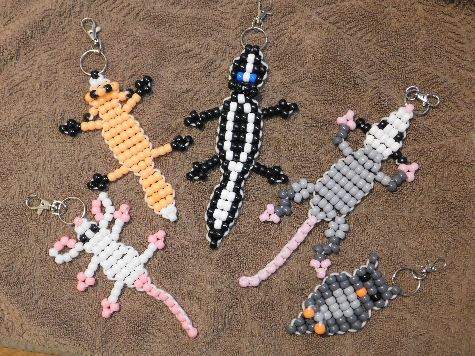 Beaded Animal Keychain Woodland Animals Pony Beads 90s Beaded Animal Keychain Woodland Animals Pony Beads 90s