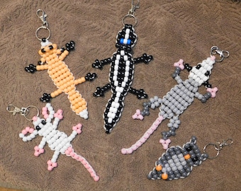 Beaded Animal Keychain | Woodland Animals | Pony Beads | 90s | Nostalgia | Gift
