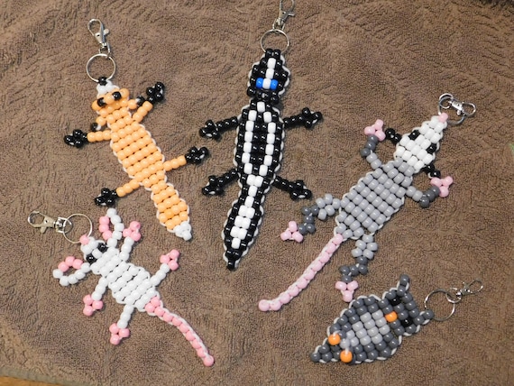Beaded Animal Keychain | Woodland Animals | Pony Beads | 90s