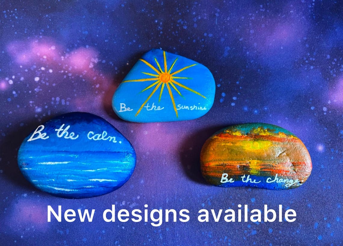 Positive Affirmation Rocks, Be Positivity Rocks, Painted Affirmation ...