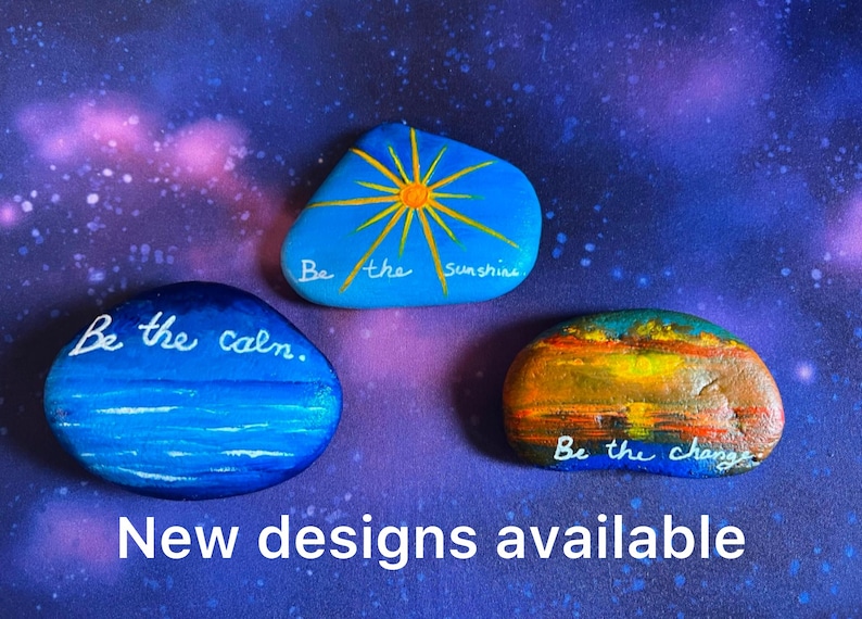 Positive Affirmation Rocks, Be Positivity Rocks, Painted Affirmation ...