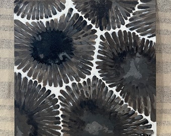 Petoskey Stone Painting, Stone Painting, Fossil Rock Painting, Acrylic Painting