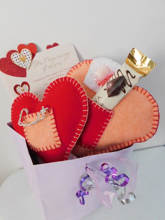 Felt Heart With Pockets | Hand-sewn Stuffed Hearts | Pocket Heart