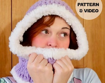 Crochet Hood Pattern | How To Make Handmade Cozy Cowl! * Comes with Tutorial Video *