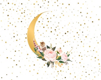 Tapis de tirage édition Tarot festival 2023. Visuel "Lune florale"