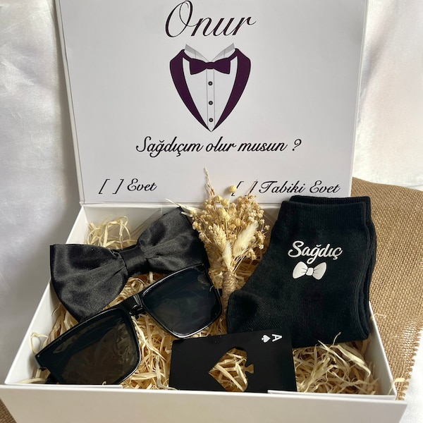 Trauzeugen Geschenkbox, Trauzeuge, Personalisiert, Will you be my