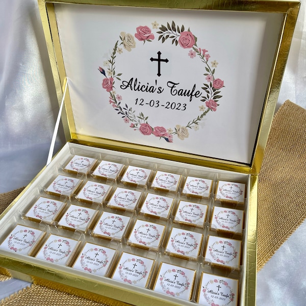 Personalized chocolate box, baptism, guest gift, souvenir