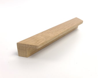 Futurist Oak Drawer Pull, Wooden Wardrobe Handle