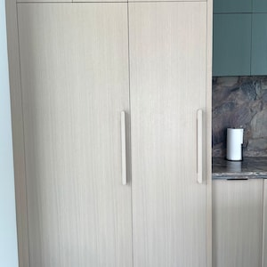Rounded Oak Bar Pull, Wooden Appliance Handle