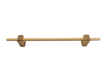 Cylindrical  Bar Pull, White Oak and Blonde Wood