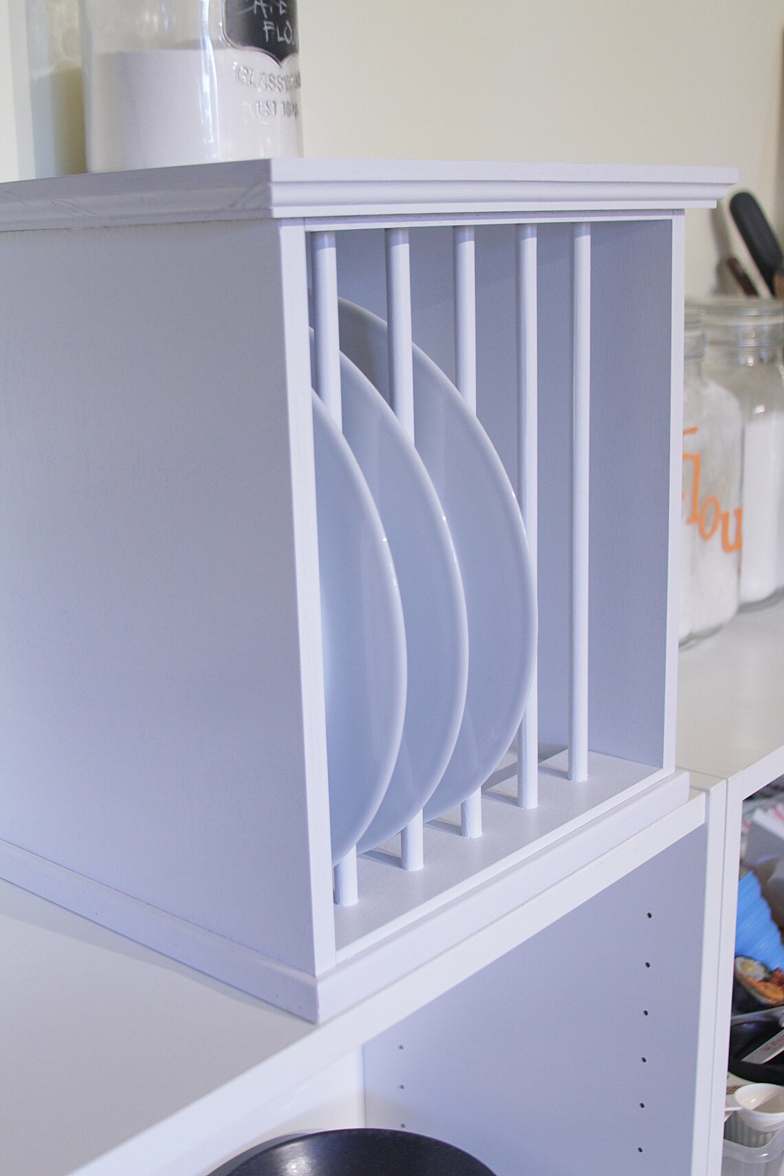 Estante de placa de madera cuadrada se adapta a 6 placas | Etsy