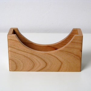 Upright Wooden Coaster Holder, Fits 4 Round Coasters Cherry