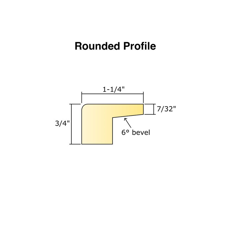 Rounded Profile with Dimensions