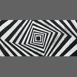 Cubic 3-04, stampa in rilievo su larga scala, arte originale su carta pesante, pronta per essere appesa