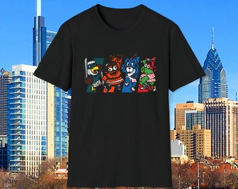 Philly Mascots + Turtles | Flyers Gritty, Phillies Phanatic, Eagles Swoop, 76ers Franklin Parody | Philadelphia Sports Shirt