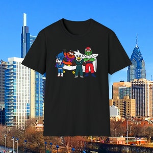 Philly Mascots Z Fighters Flyers Gritty, Phillies Phanatic, Eagles Swoop, 76ers Franklin Philadelphia Sports Shirt image 1