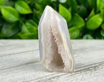 Druzy Blue Lace Agate Rough Tower