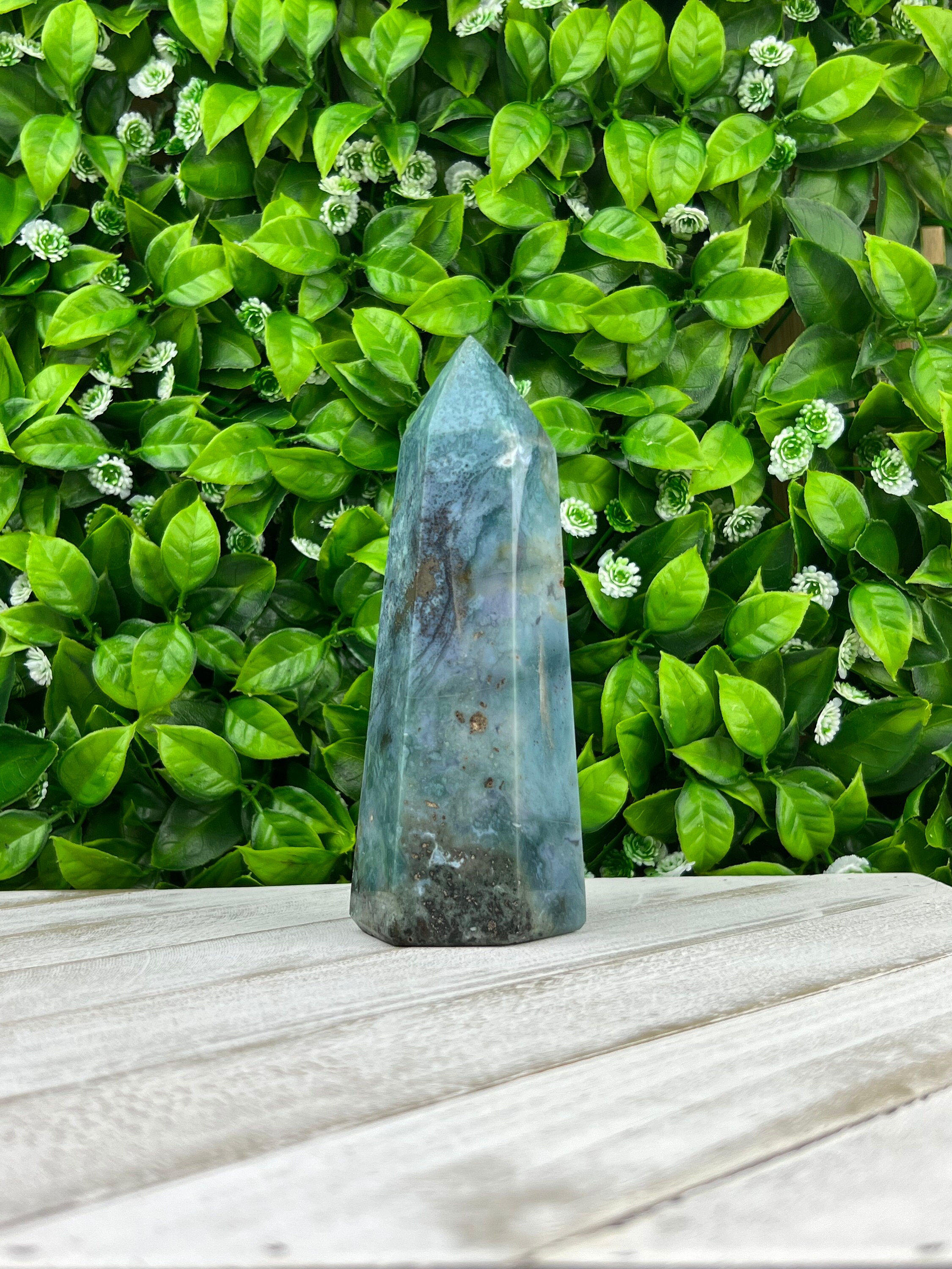 Gorgeous Ocean Jasper with Pyrite Tower