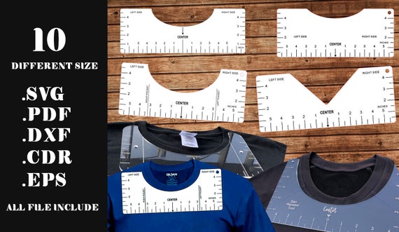 T-shirt Alignment Tool, Tshirt Ruler SVG Bundle,tshirt Ruler With Pockets  Svg,t-shirt Alignment Tool DXF 