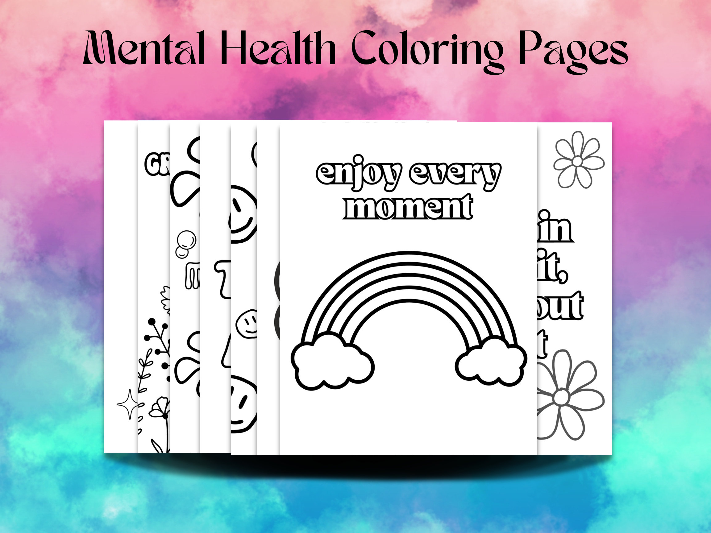 Mental Health Coloring Pages Simple