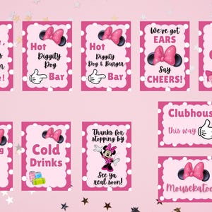 Minnie Mouse Birthday Party Decor & Signs