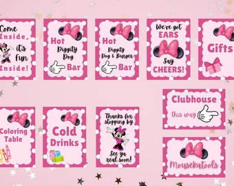 Minnie Mouse Birthday Party Decor & Signs