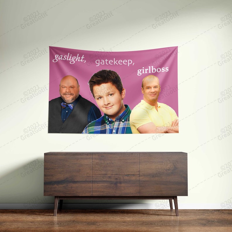 Gaslight Gatekeep Girlboss Bertram, Gibby, Bob Duncan Tapestry Personalized Image Customize Tapestry Wall hanging Tapestries 