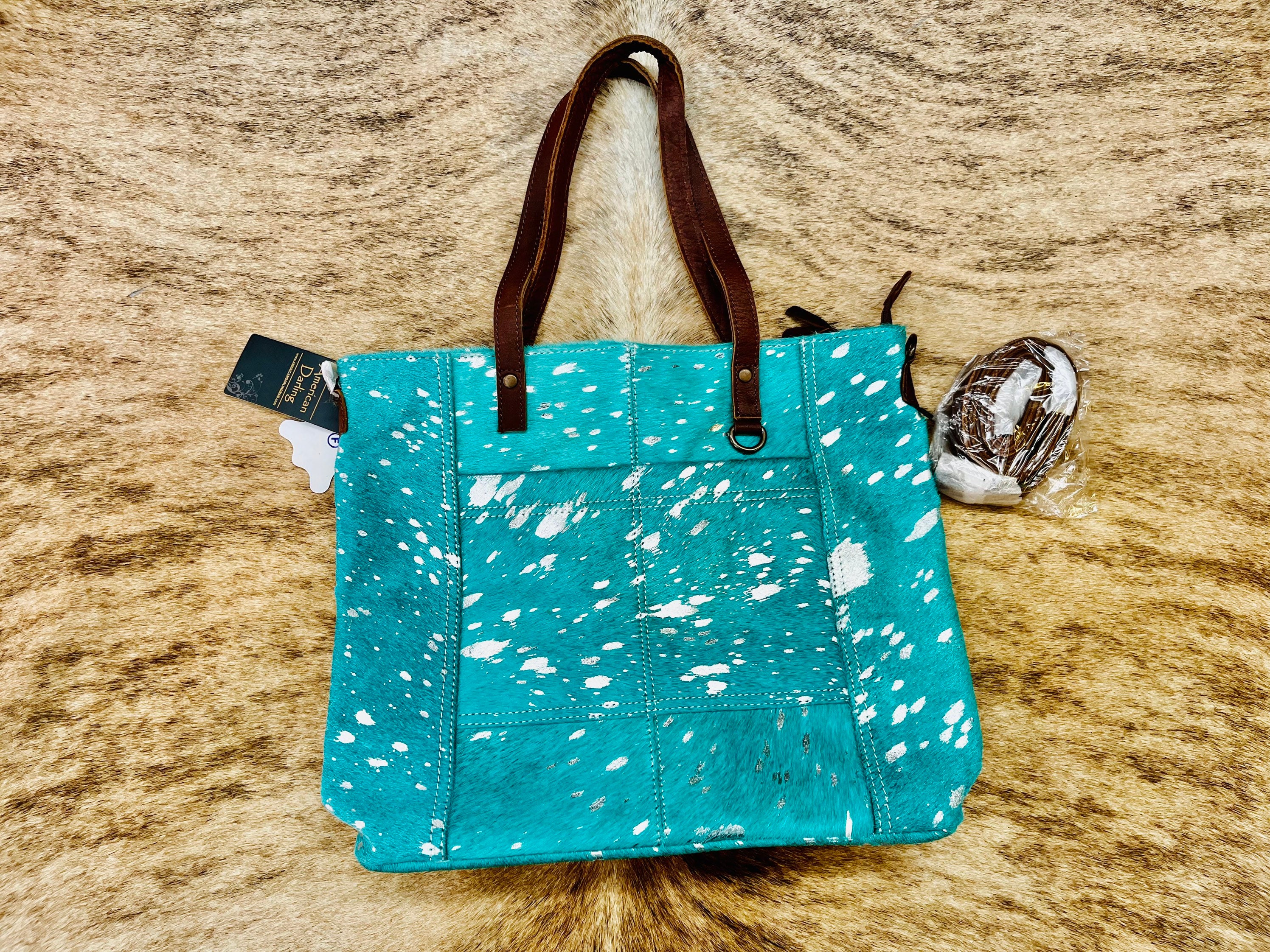 Handmade Purse & Handbags Straps Exotic Cowhides (48” Length x 1.5” Wide) Turquoise