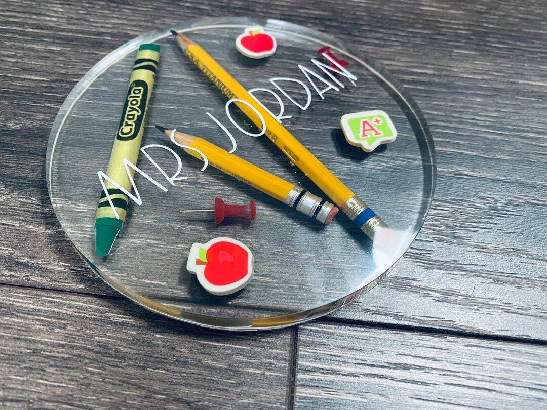 Teacher Appreciation Custom Desk Coaster - Etsy