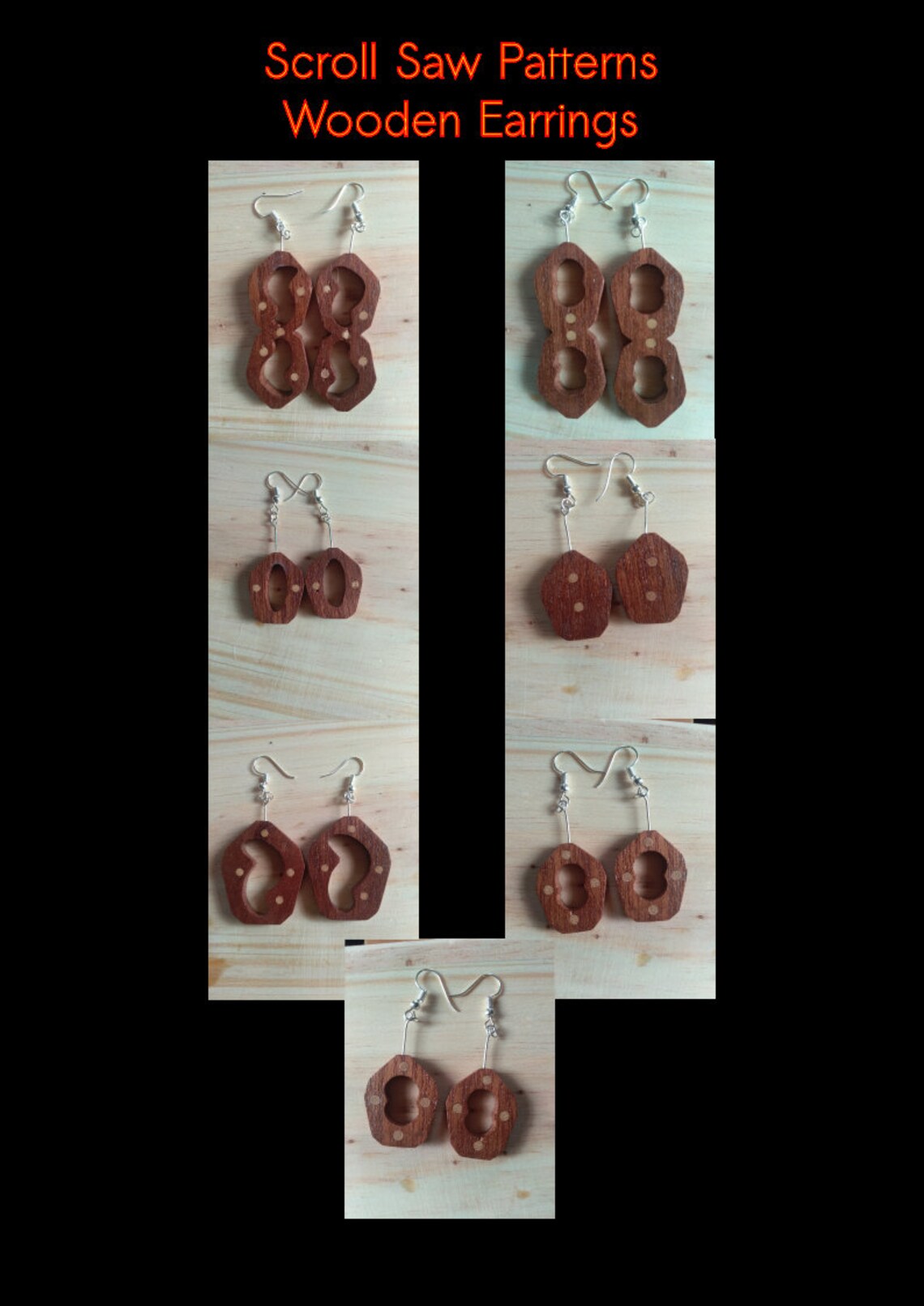 Wooden Earrings Scroll Saw Patterns, Pdf/svg Etsy