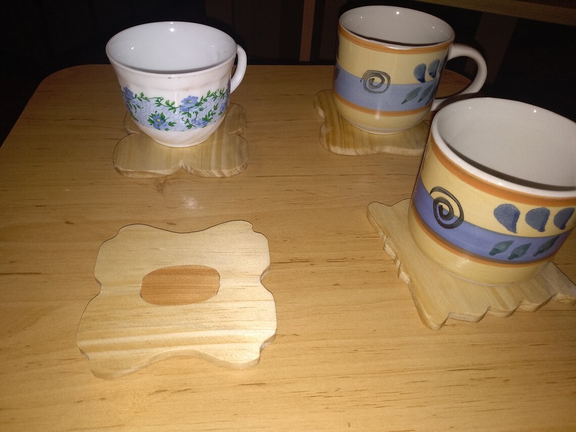 Scroll Saw Plans for Tea Coasters PDF/SVG Files Etsy