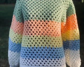 Crochet, Handmade Oversize Pullover Sweater