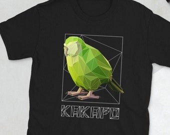 Kakapo Bird Polygon Art Unisex T-Shirt - Owl Parrot