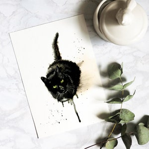 Gatto nero - Cartolina