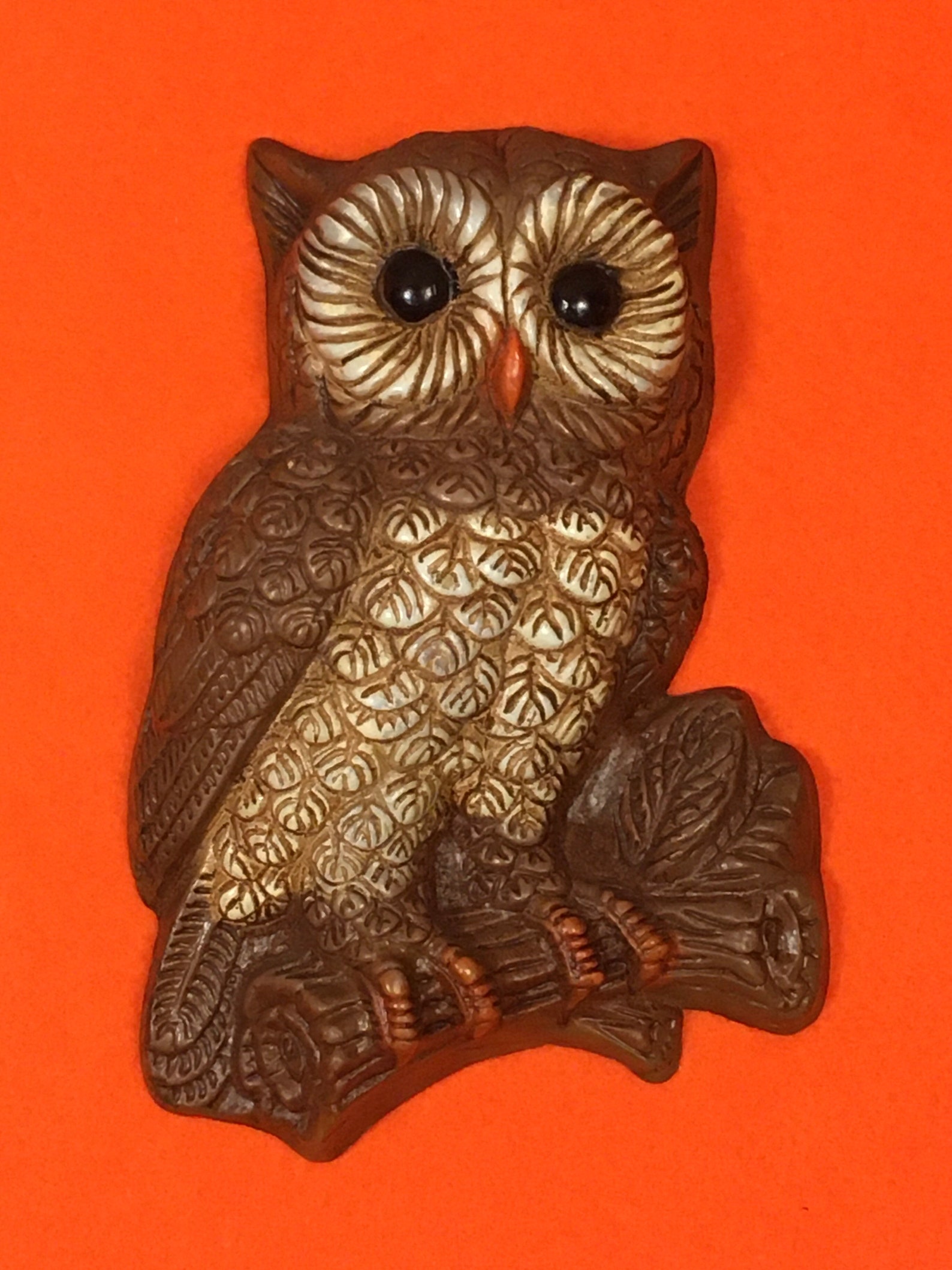 Vintage plastic owl wall hanging 1970s retro decor 928 Etsy