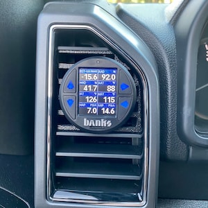 2015 - 2020 F series AC Vent Insert Gauge Mount (2015-2020 F150) (2017-2020 F250, F350 and F450)
